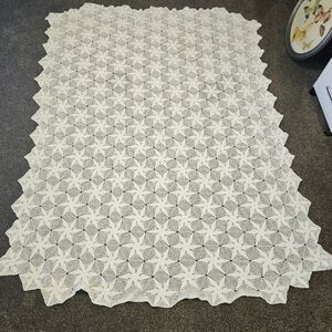 Vintage Crochet Tablecloth, Covering. Table Linens.